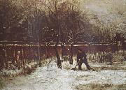 The Parsonage Garden at Nuenen in the Snow, Vincent Van Gogh